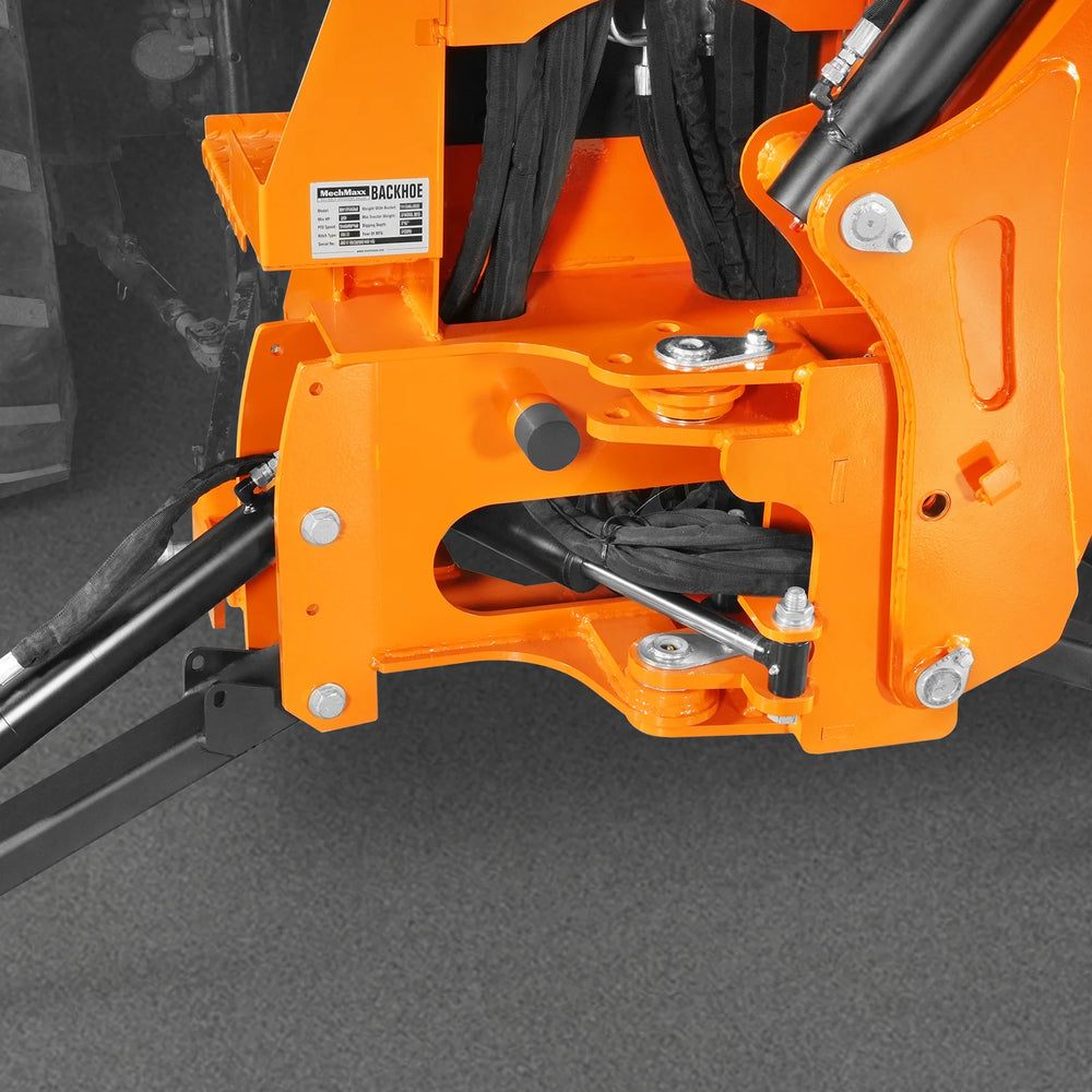 7' Tractor Backhoe Attachment with Hydraulic Thumb,  12" Bucket,  ISO/SAE Switchable Controls,  Self-Contained Hydraulic System,  3 Point Hitch Cat.1,  15-50 HP,  BH660H