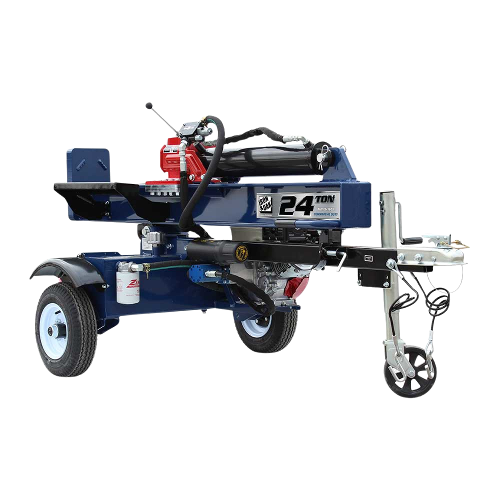 Iron and Oak Log Splitter 24-Ton Vertical/Horizontal Tow Behind Portable Gas with Honda GX160 Engine 163cc BHVH2418GX New