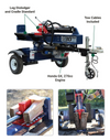 Iron and Oak Log Splitter 30-Ton Vertical/Horizontal Tow Behind Portable Gas with Honda GX270 Engine BHVH3018GX New