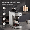 Vevor 12-Cup Commercial Drip Coffee Maker with 2 Warmers and Carafes New