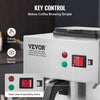 Vevor 12-Cup Commercial Drip Coffee Maker with 3 Glass Carafes and Warming Plates New
