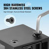 Vevor Glass Clamp 40 PCS Square Stainless Steel Railing Brackets for 0.31"-0.47" Tempered Glass Black New