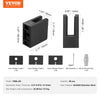 Vevor Glass Clamp 40 PCS Square Stainless Steel Railing Brackets for 0.31"-0.47" Tempered Glass Black New