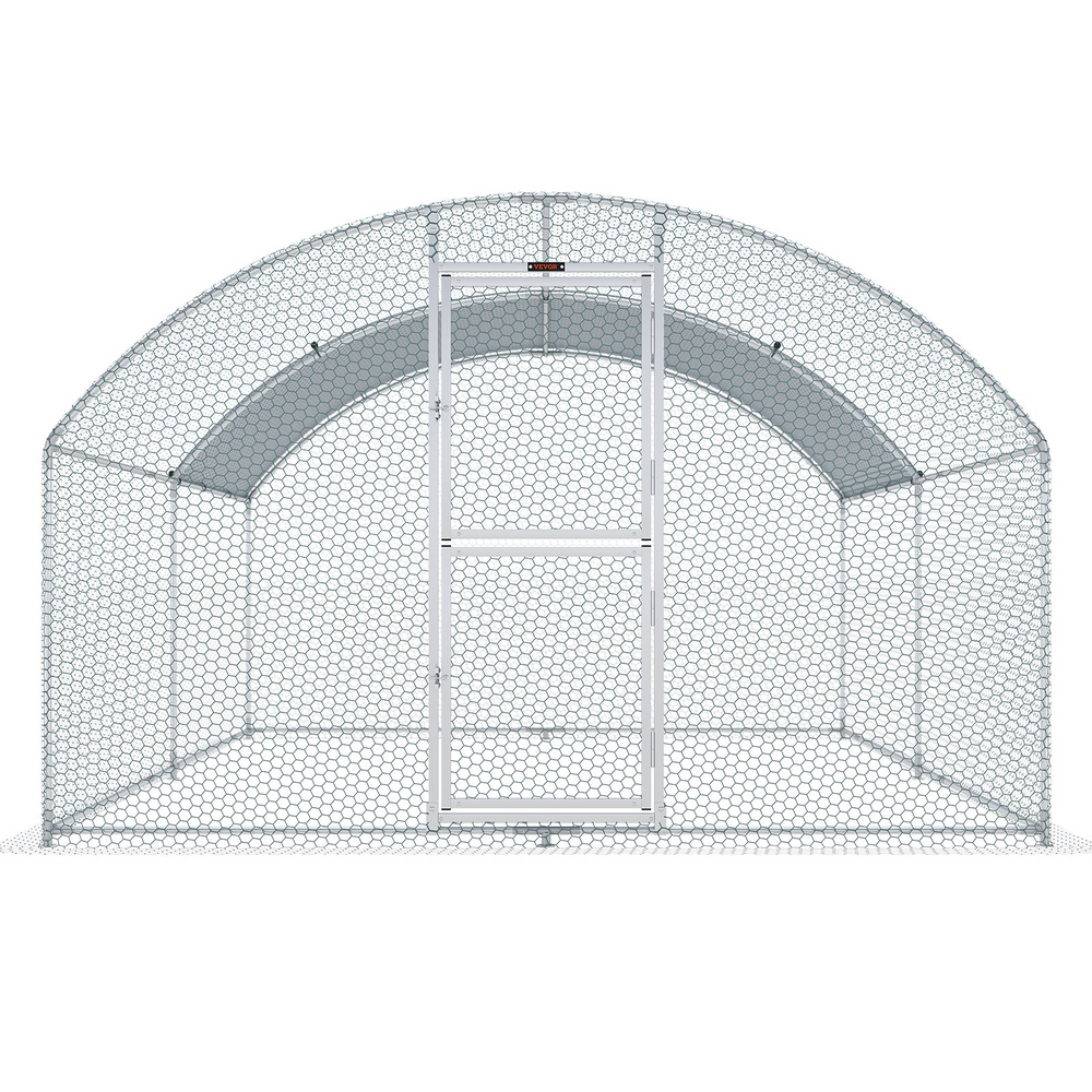 Vevor Metal Chicken Coop 13.1' x 9.8' x 6.4' Dome Walk In Run Waterproof Cover New