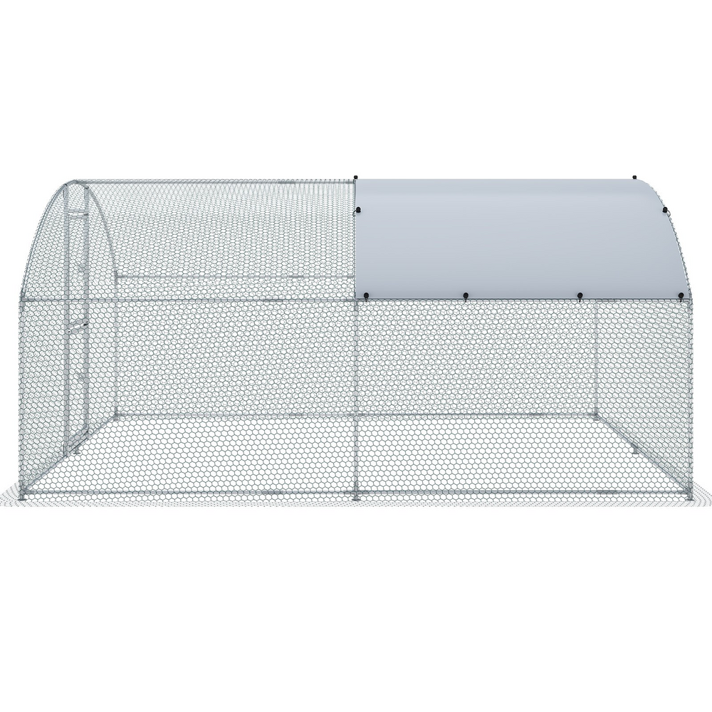 Vevor Metal Chicken Coop 13.1' x 9.8' x 6.4' Dome Walk In Run Waterproof Cover New