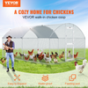 Vevor Metal Chicken Coop 13.1' x 9.8' x 6.4' Dome Walk In Run Waterproof Cover New