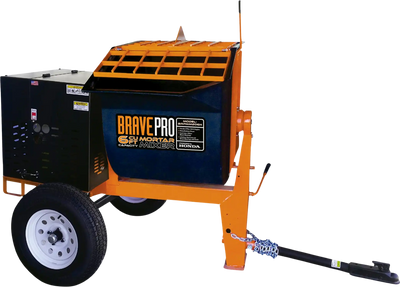 Brave Mortar Mixer 6 Cu. Ft. Polyethylene Drum with Honda GX240 Engine BRPMM206H New