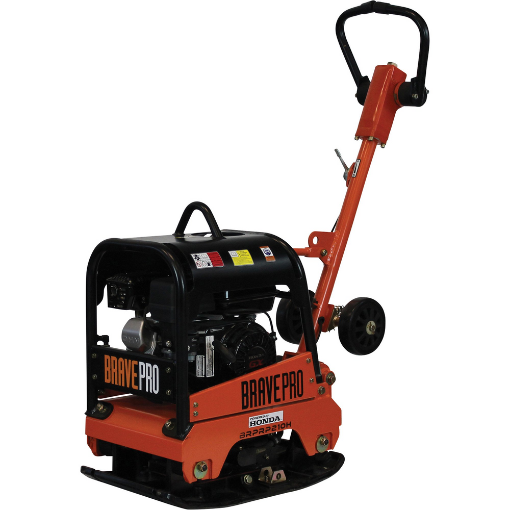 Brave Reversible Plate Compactor 23" x 15" with Honda GX160 Engine 5.5 HP 5400 VPM Compaction Force of 4496 lbs BRPRP210H New