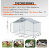 Vevor Metal Chicken Coop 6.5' x 9.8' x 6.4' Spire Walk In Run Waterproof Cover New