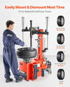Vevor Tire Changer Machine 1.5HP with Pneumatic Assist Arm 12"-24.4" Rim Capacity New