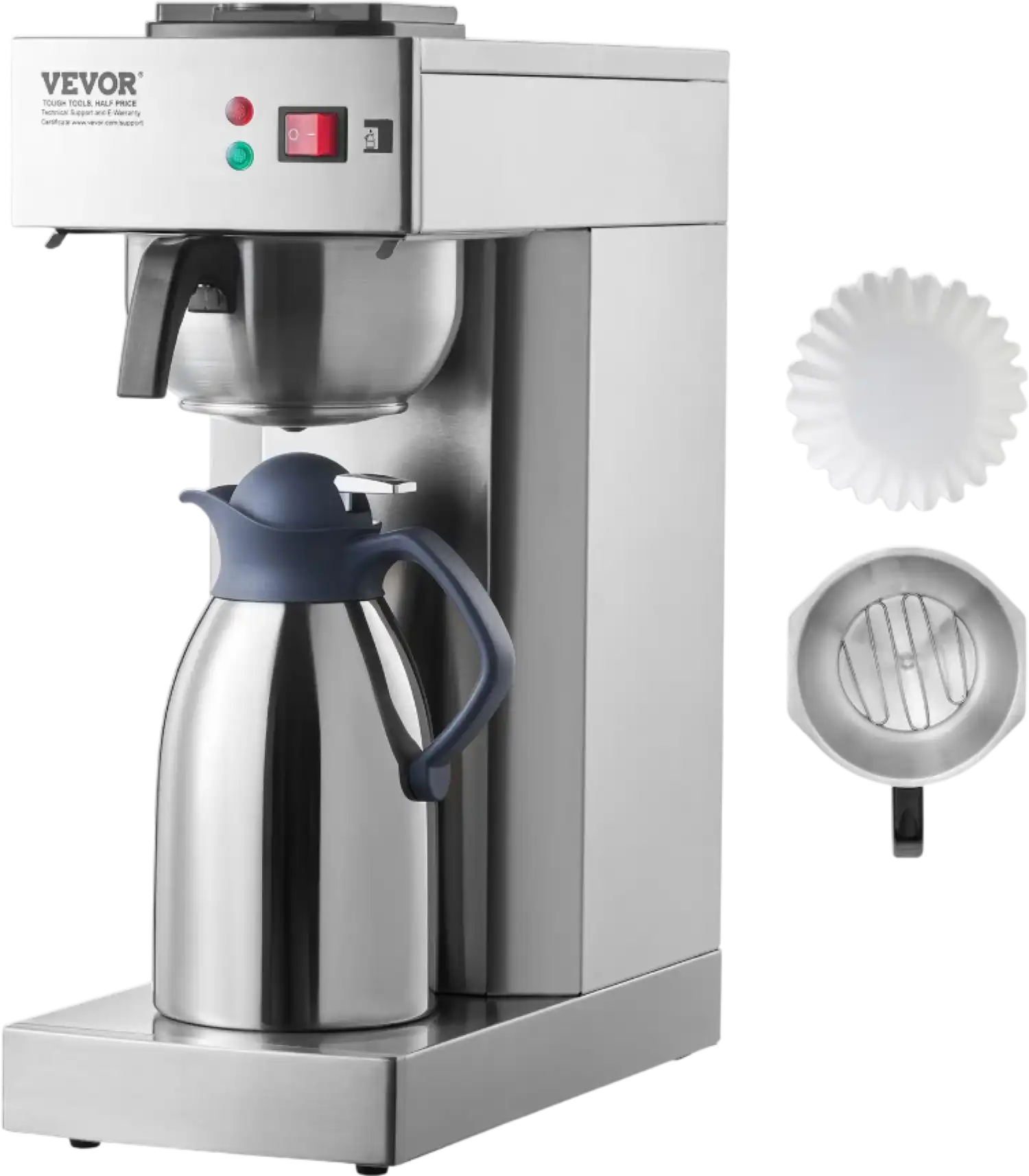 Vevor 12-Cup Commercial Drip Coffee Maker with Thermal Carafe New