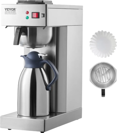 Vevor 12-Cup Commercial Drip Coffee Maker with Thermal Carafe New