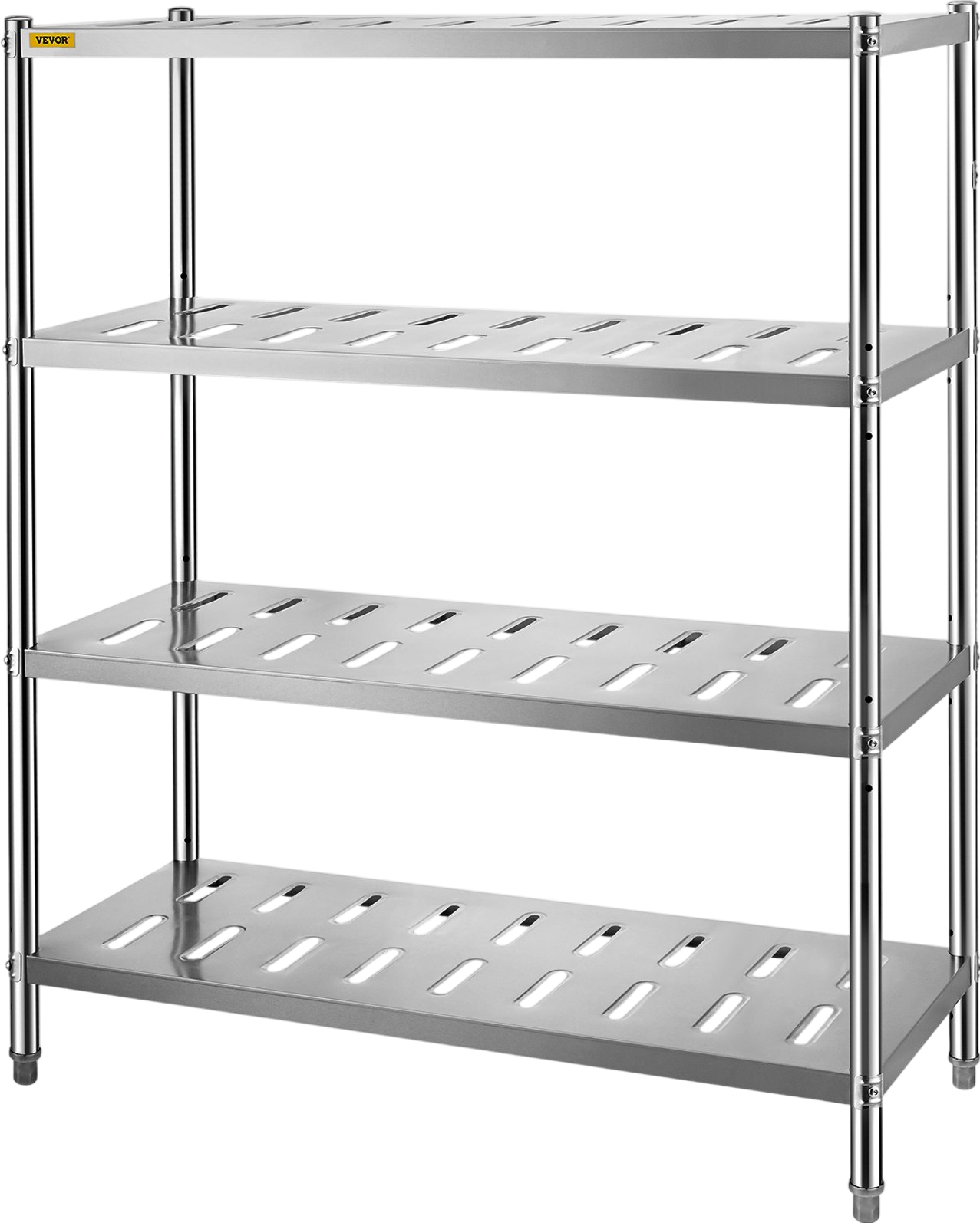 Vevor Storage Shelf 4-Tier Stainless Steel Unit 47.2