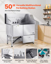 Vevor Dog Grooming Tub 50" Stainless Steel with Ramp and Faucet New