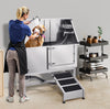 Vevor Dog Grooming Tub 50" Stainless Steel with Anti-Slip Ramp and Dual-Control Faucet New