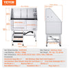 Vevor 50" Dog Grooming Tub Stainless Steel 330 Lbs. Capacity with Left Door and Stairs New