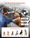 Vevor Dog Grooming Tub 61" Stainless Steel 440 Lb Capacity Non-Slip Ramp and Storage Cabinet New