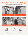 Vevor Dog Grooming Tub 62" Stainless Steel Anti-Slip Stairs Showerhead Leak-Proof New
