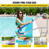 Vevor Pool Rail 55" x 32" Rustproof Handrail 250 Lbs Capacity with Blue Nylon Grip Cover New