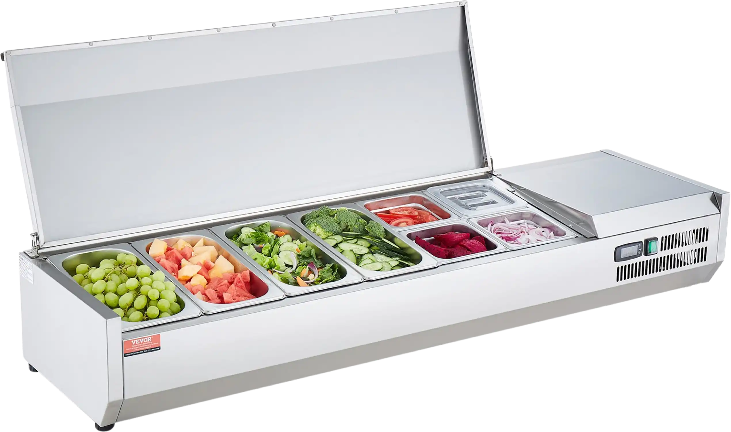 Vevor Refrigerated Condiment Prep Station 58.2