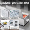 Vevor Refrigerated Condiment Prep Station 58.2" with Removable Lid 150W Stainless Steel New