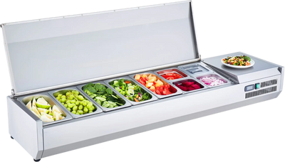 Vevor Refrigerated Condiment Prep Station 65.2