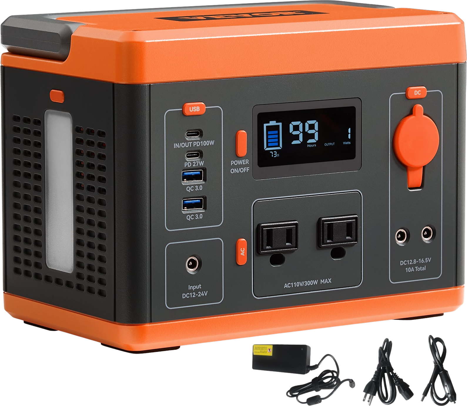 Vevor 296Wh/300W Portable Power Station Lithium Battery Solar Generator New