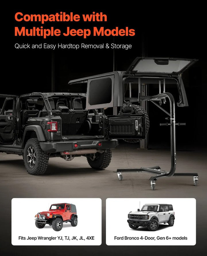 Vevor Hard Top Removal Lift for Jeep Wrangler and Ford Bronco New