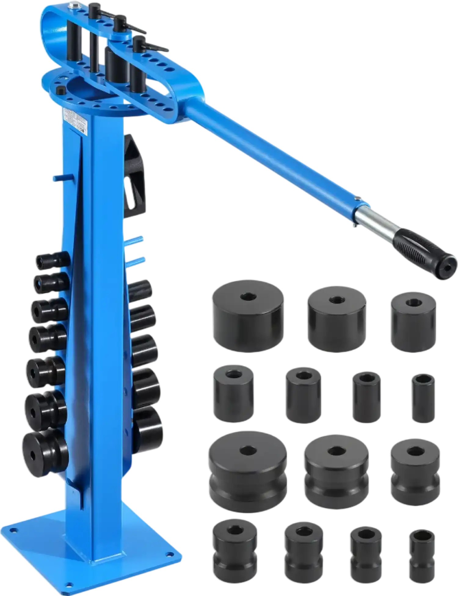 Vevor Manual Pipe Bender 200° Max Bending Angle Heavy-Duty Non-Slip Rubber Grip with 14 Dies New