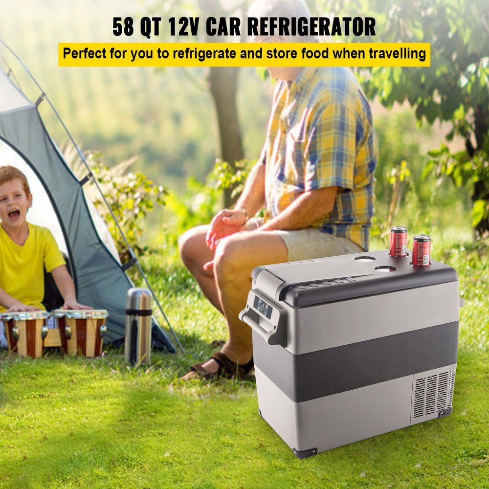 Vevor Portable Refrigerator 58 Qt 12V Dual Zone -4°F to 68°F Adjustable Temperature New