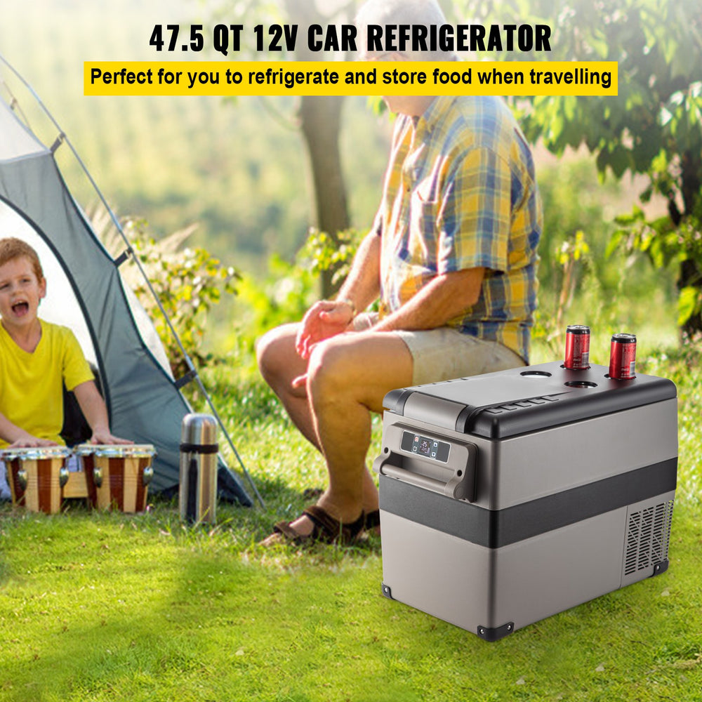 Vevor Portable Refrigerator 47.5 Qt 12V Dual Zone -4°F to 68°F Adjustable Temperature New