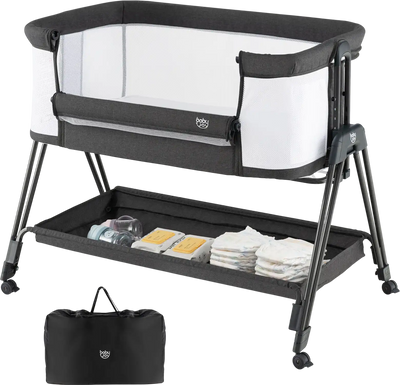 Costway Portable Baby Bedside Sleeper 7 Adjustable Heights 76592483 New
