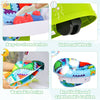 Breathable and comfortable cushion of the 4-in-1 baby bouncer activity center in vibrant colors for easy cleaning.