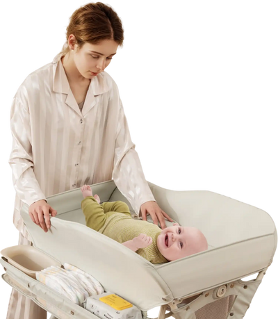 Costway Baby Diaper Changing Table w/ Water Basin Wheels Green 24679813 New