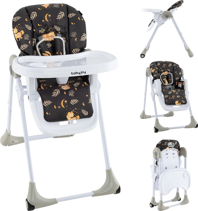 Costway 3-in-1 Convertible Baby High Chair 7 Heights Double Food Tray 56314972 New