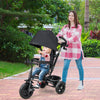 4-in-1 Baby Tricycle Toddler Trike with Reversible Seat and 5-Point Safety Harness-Black - Gallery View 1 of 11