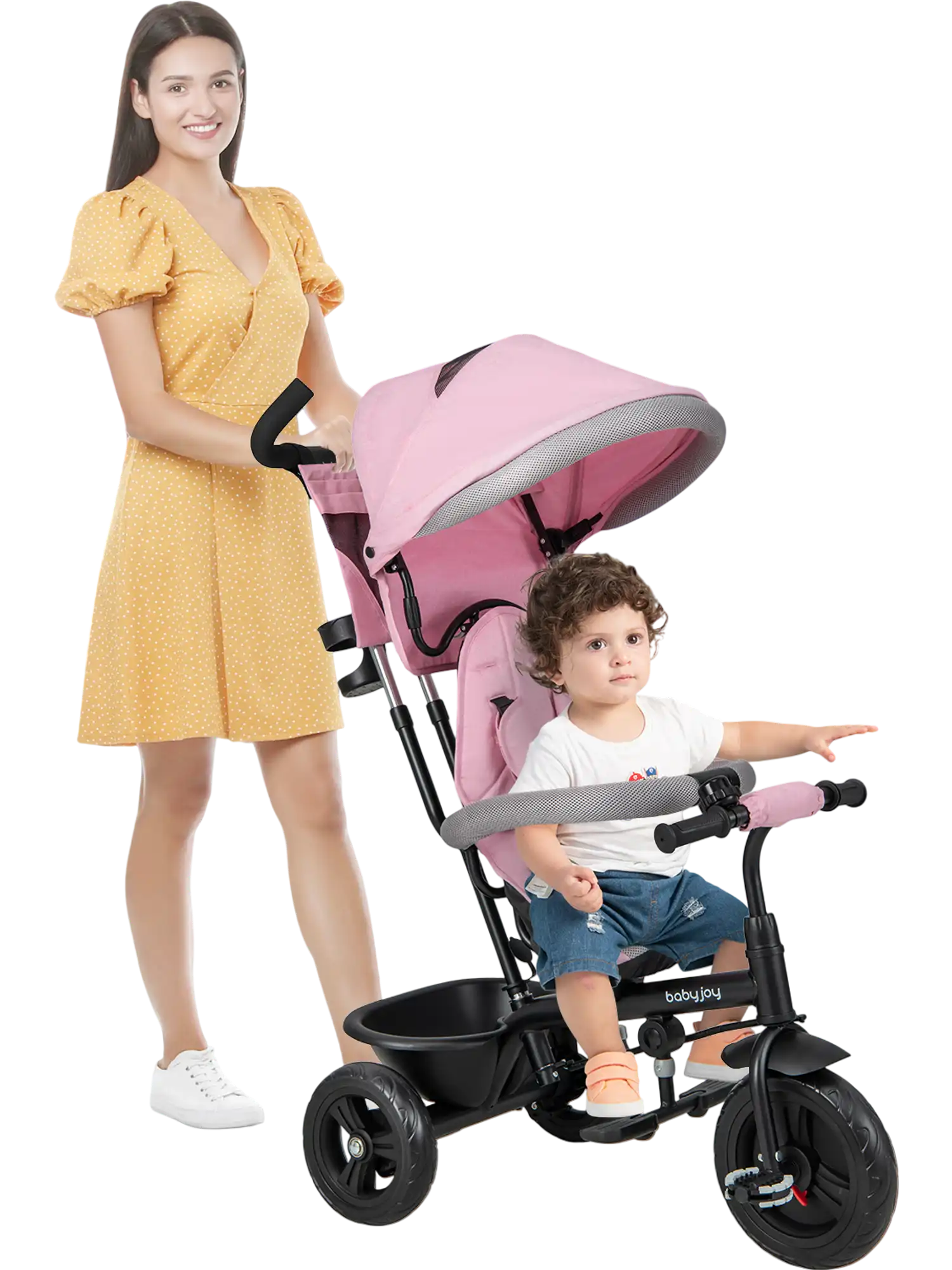Costway 4-in-1 Baby Trike Kids Tricycle Pink 98721643 New