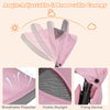 Adjustable pink canopy detail for 4-in-1 baby trike, featuring breathable polyester and fixing device for easy removal.