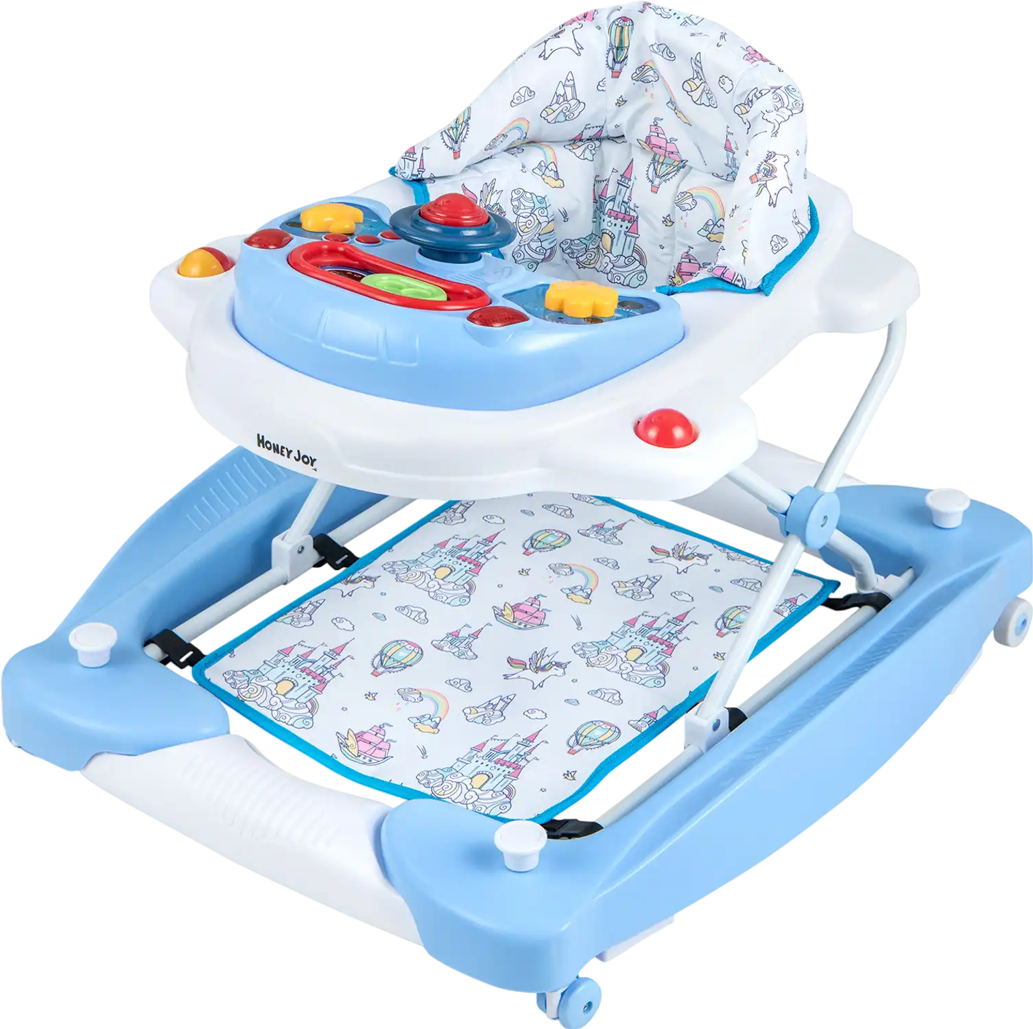 Costway 6-in-1 Foldable Baby Walker Adjustable Height 75198634 New
