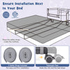 Baby bassinet bedside sleeper in gray with adjustable height, safety straps, and telescopic feet for secure.