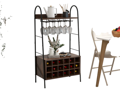 Costway Baker's Rack Detachable Wine Rack Stemware Holder 86371294 New
