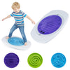 Balance Board Maze for Kids showcasing a colorful array of three maze discs, ideal for developing balance and strength.