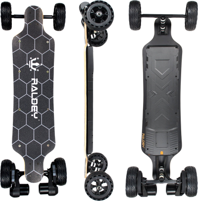 Raldey Bamboo V3S-AT All-Terrain Electric Skateboard 28 MPH 19 Mile Range Belt Drive 1500W New