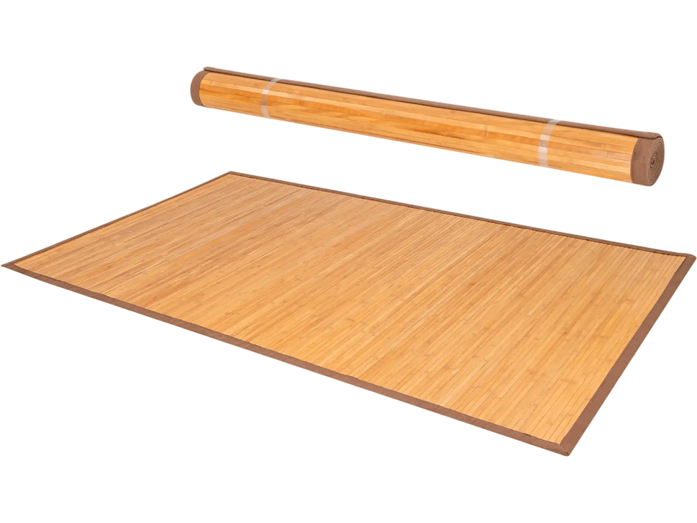 5 x 8 Feet Bamboo Floor Mat with Anti-Slip Backing for Living Room Bedroom