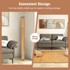 Bamboo floor mat rolled up for convenient storage, measuring 5 x 8 feet with anti-slip backing for safety.