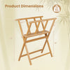 Bamboo art print rack dimensions showing a lightweight, freestanding design for storing and displaying canvases and artwork.