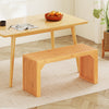 Bamboo dining bench with slatted top, 36" long, perfect for indoor or outdoor use, adds sophistication to any space.