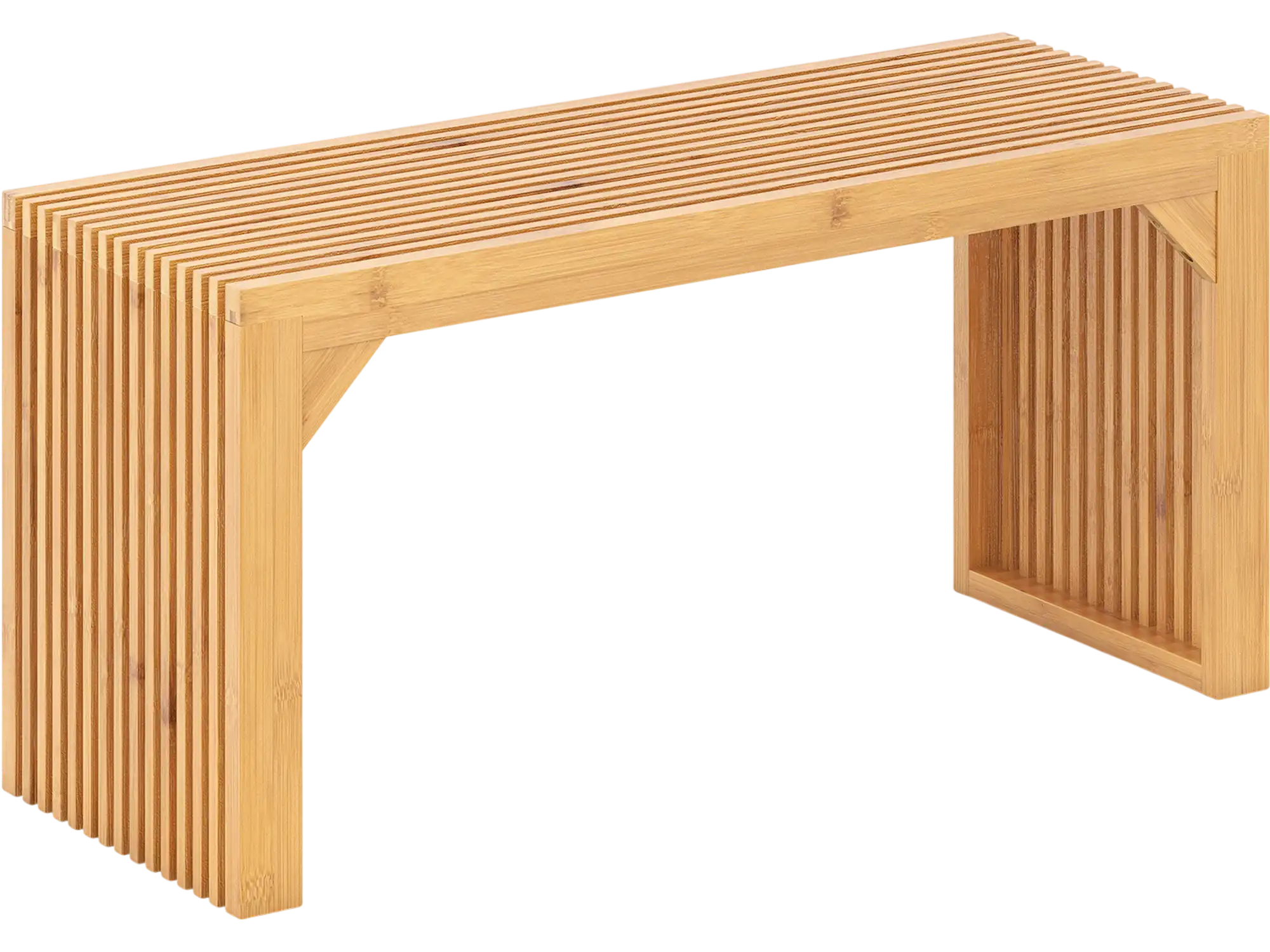 Costway Bamboo Solid Wood Indoor Outdoor Dining Entryway Bench 38820594 New