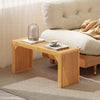 Bamboo dining bench with slatted top, 36" long, ideal for indoor or outdoor use, adding sophistication to any space.