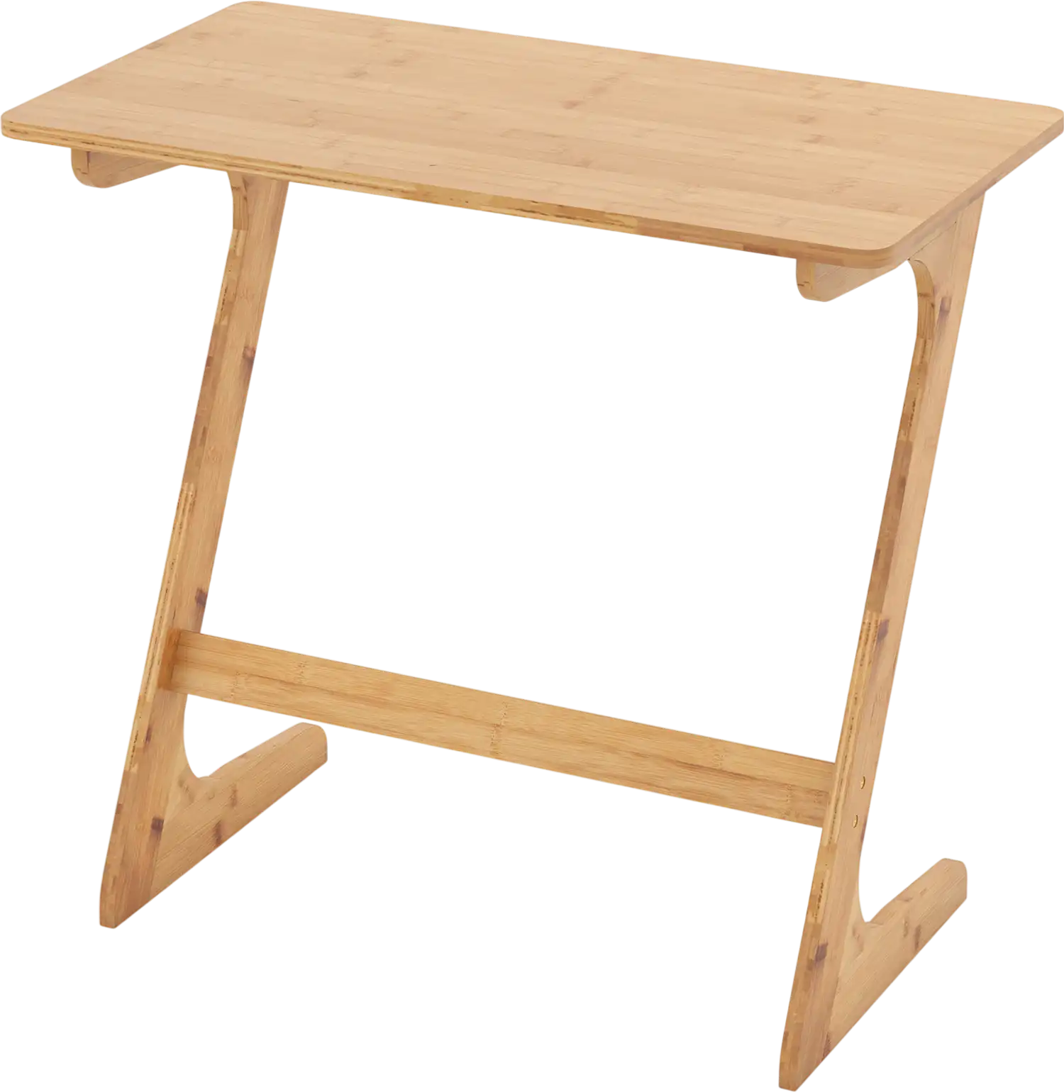 Costway Bamboo Z-Shaped Sofa Side Table 80721495 New